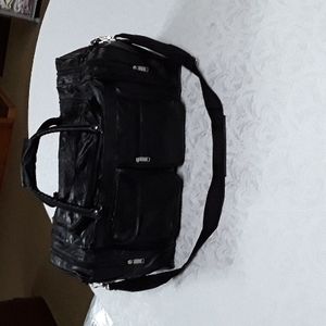 Black Leather Overnight/ Weekend Bag